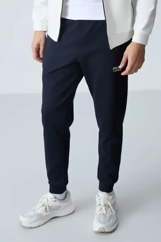 Hugo Ecru - Navy Blue Jogger Men's Tracksuit - 85198-Ecru/navy - 3