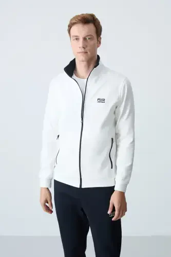 Hugo Ecru - Navy Blue Jogger Men's Tracksuit - 85198-Ecru/navy - 8