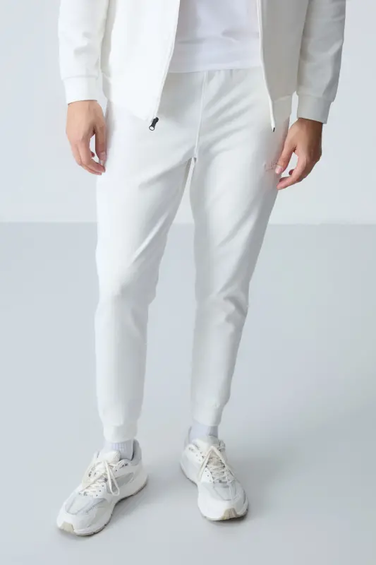 Hugo Ekru Jogger Men Tracksuit - 85198-Ecru/ecru - 2