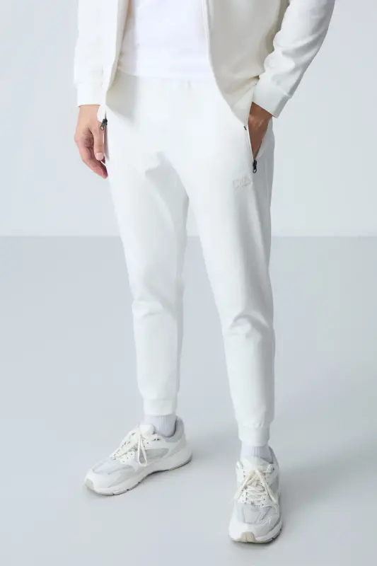 Hugo Ekru Jogger Men Tracksuit - 85198-Ecru/ecru - 5