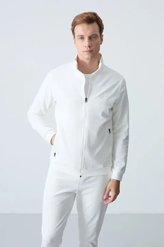Hugo Ekru Jogger Men Tracksuit - 85198-Ecru/ecru - 8