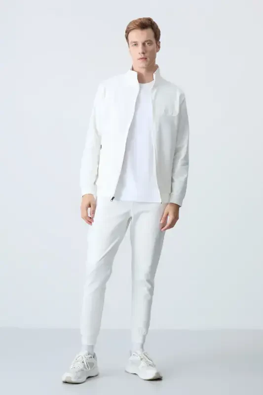 Hugo Ekru Jogger Men Tracksuit - 85198-Ecru/ecru - 7