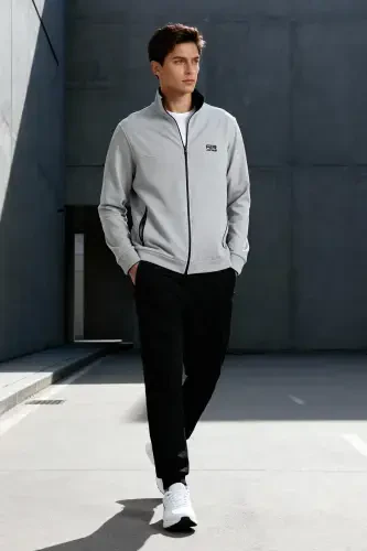 Hugo Grey Melange - Black Jogger Men's Sweatsuit - 85198 - 8