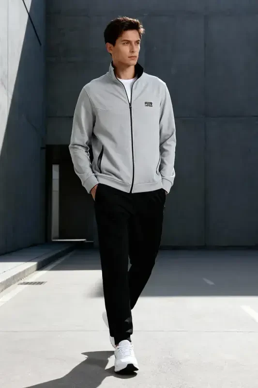 Hugo Grey Melange - Black Jogger Men's Sweatsuit - 85198 - 8