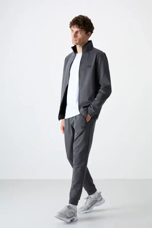 Hugo Koyu Gri Jogger Erkek Eşofman Takım - 85198-Koyu Gri - 7