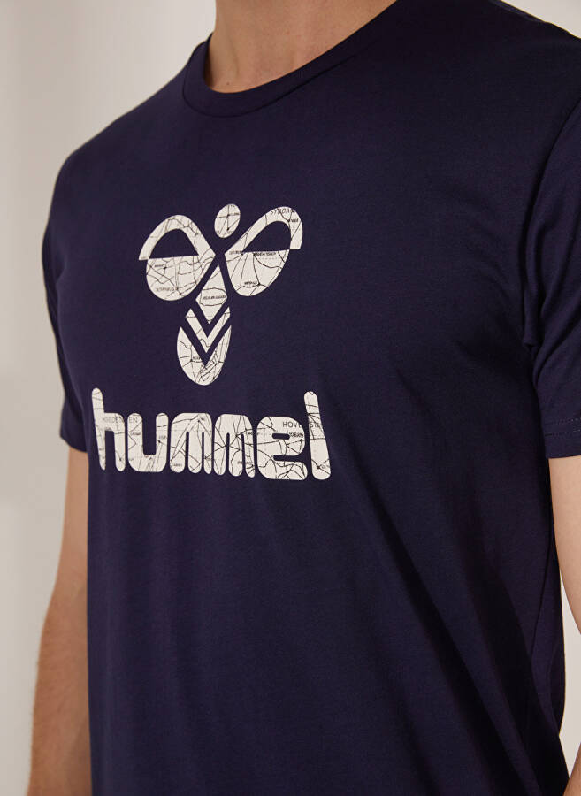 Hummel Ko'k rangli erkaklar uchun yumaloq yoqali futbolka 910946-7480 AKIRA T-SHIRT S/S TEE - 5