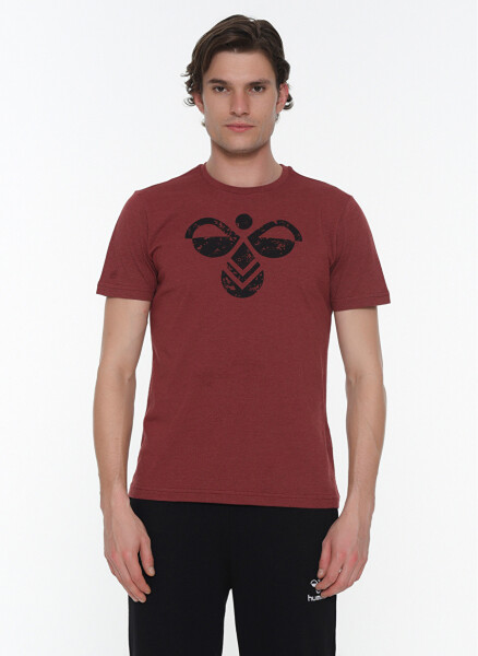 Hummel MOIRE Burgundy Men's T-Shirt 911091-3672 - 1