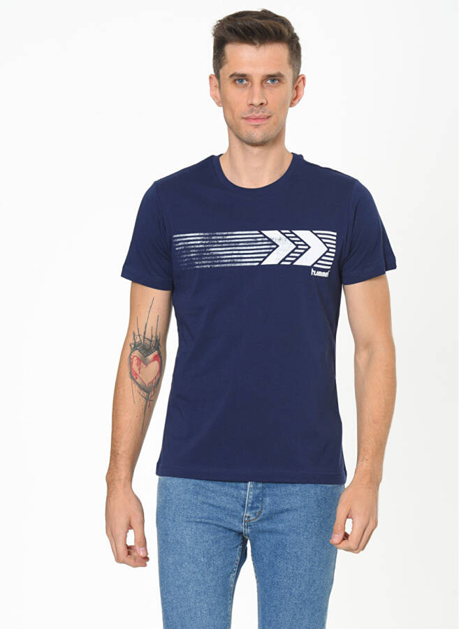 Hummel SALMON Navy Blue Men's T-Shirt 911093-7459 - 1