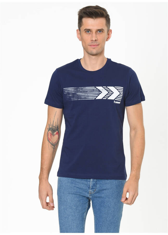 Hummel SALMON Navy Blue Men's T-Shirt 911093-7459 - 6