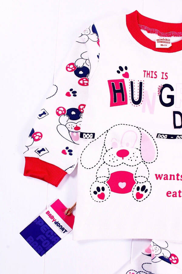 Hungry Patterned Girl Pajama Set - 2