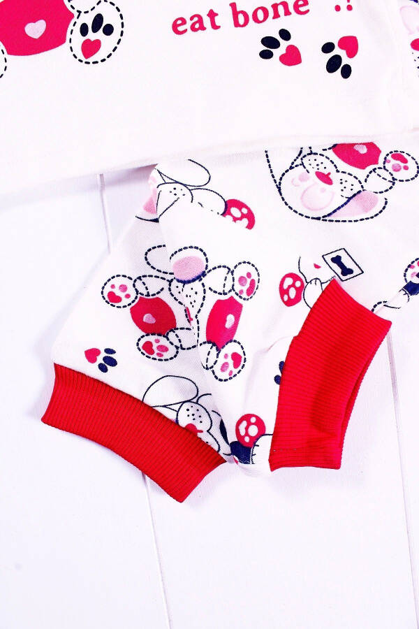 Hungry Patterned Girl Pajama Set - 4