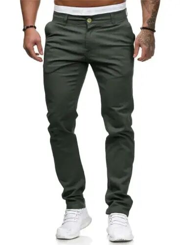 HUNGSON Mens Chinos Slim Fit Stretch Flat-Front Skinny Dress Pants - HUNGSON (1)