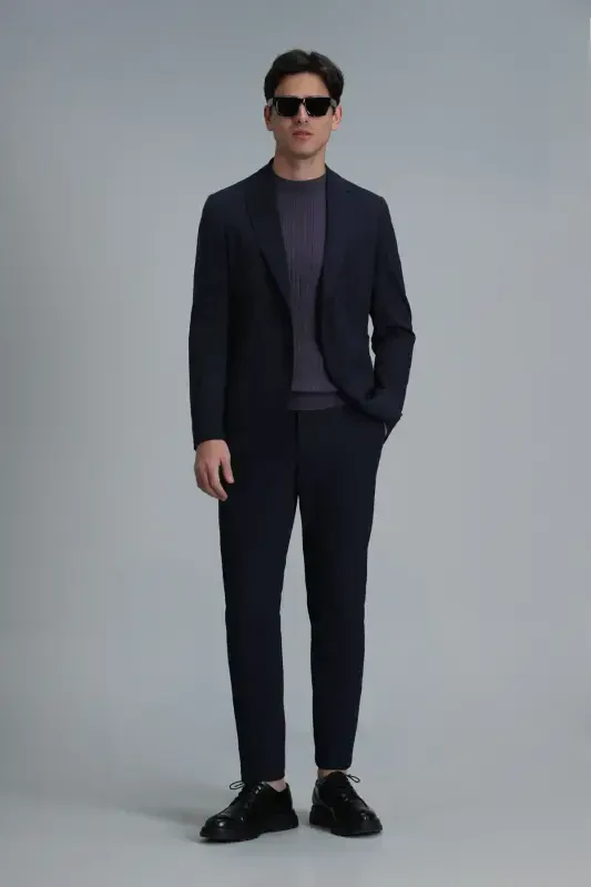 Hunter Smart Erkaklar uchun Chino Shimlar Slim Fit Ko'k - LUFIAN