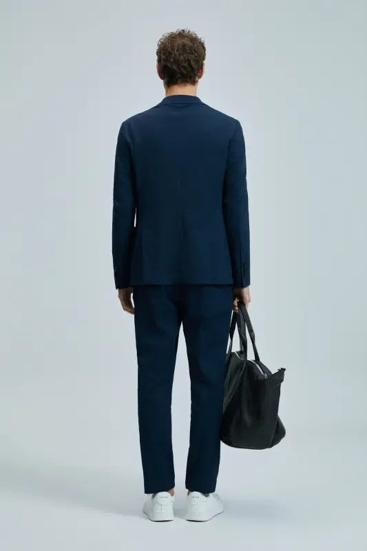 Hunter Smart Erkaklar uchun Chino Shimlar Slim Fit Ko'k - 6