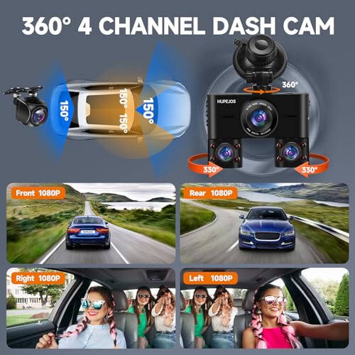 HUPEJOS V7 64GB Dash Cam 11.5ft Tip-C Sabit Kablo Setiyle - 2