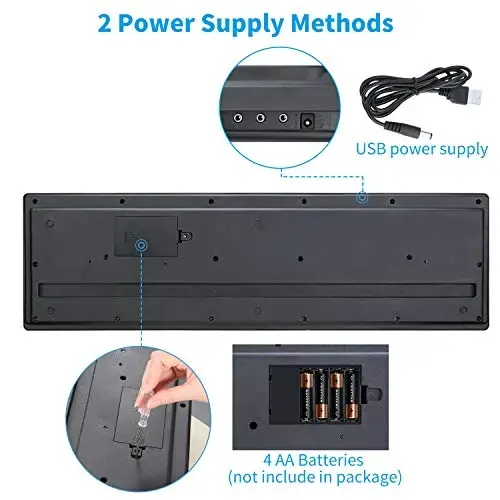 Hricane Piano Keyboard, 61 Keys Beginner Electronic Keyboard Portable Digital Music Keyboard, Early Education Music Instrument with Microphone & Music Sheet Stand - 6