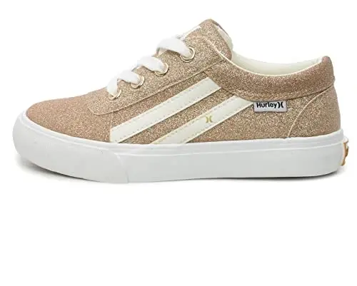 Hurley Boardy Kids Lace Up Canvas Sneakers – Low Cut Skateboarding Shoes for Kids, Sports Shoes for Boys and Girls - 2