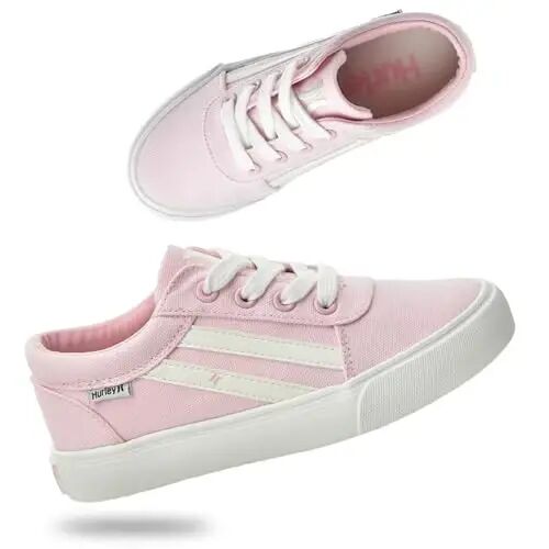 Hurley Boardy Kids Lace Up Canvas Sneakers – Low Cut Skateboarding Shoes for Kids, Sports Shoes for Boys and Girls - Hurley