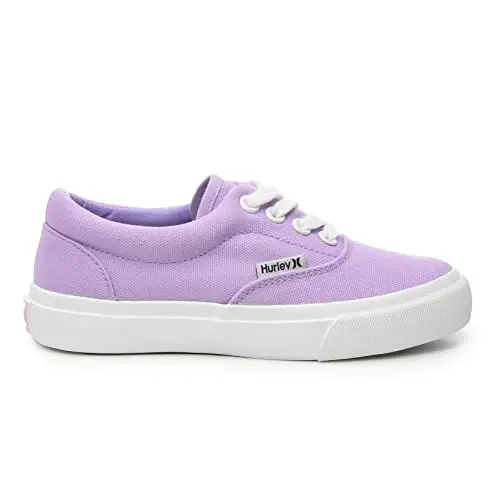 Hurley Marley Kids Lace Up Canvas Sneakers – Low Cut Skateboarding Shoes for Kids, Sports Shoes for Boys and Girls - 2
