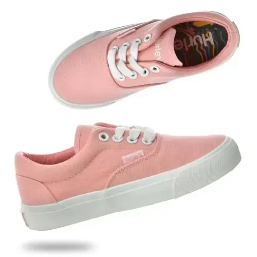 Hurley Marley Kids Lace Up Canvas Sneakers – Bolalar uchun past kesimli Skeytbord poyafzallari, o'g'il va qizlar uchun sport poyafzallari - HURLEY