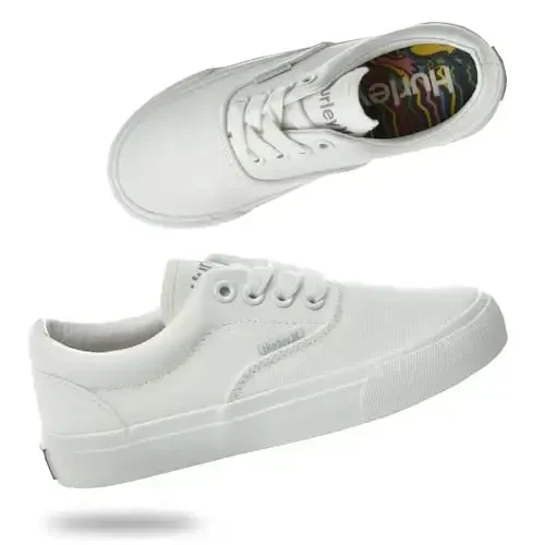 Hurley Marley Kids Lace Up Canvas Sneakers – Low Cut Skateboarding Shoes for Kids, Sports Shoes for Boys and Girls 