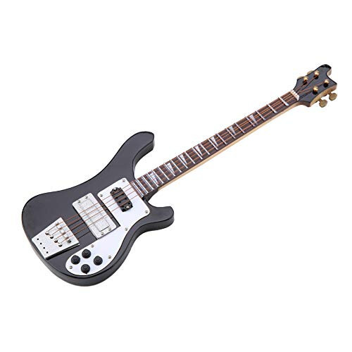 HURRISE Miniature Bass, Miniature Instruments Resistant Miniature Guitar Musical Model Elegant for Home Office Decor - HURRISE
