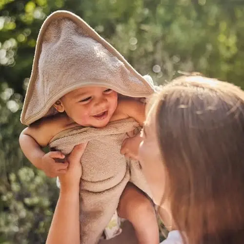 Huxie Baby Hooded Towel – Organic Cotton Baby Bath Towels, 32