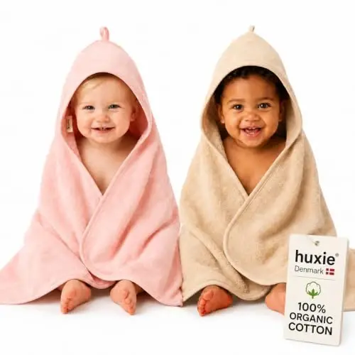Huxie Baby Hooded Towel – Organic Cotton Baby Bath Towels, 32