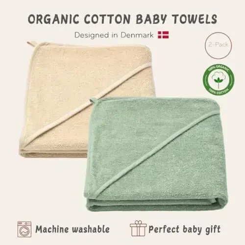 Huxie Baby Hooded Towel – Organic Cotton Baby Bath Towels, 32