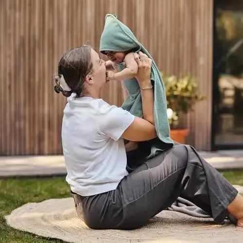 Huxie Baby Hooded Towel – Organic Cotton Baby Bath Towels, 32