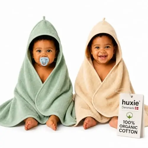 Huxie Baby Hooded Towel – Organic Cotton Baby Bath Towels, 32