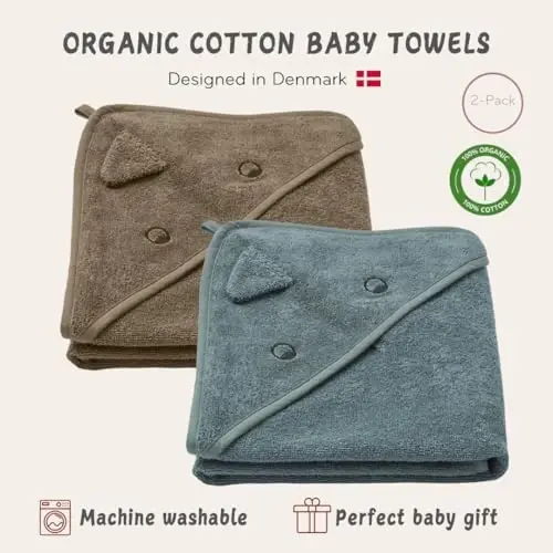Huxie Baby Hooded Towel – Organic Cotton Baby Bath Towels, 32