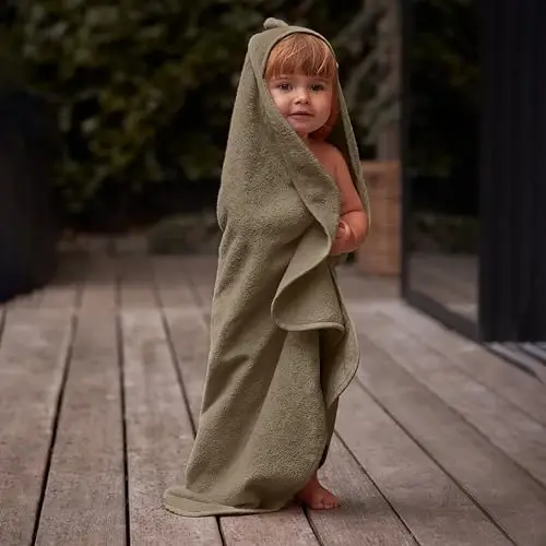 Huxie Baby Hooded Towel – Organic Cotton Baby Bath Towels – Baby Towels, Baby Bath Towels for Baby Boy, 32