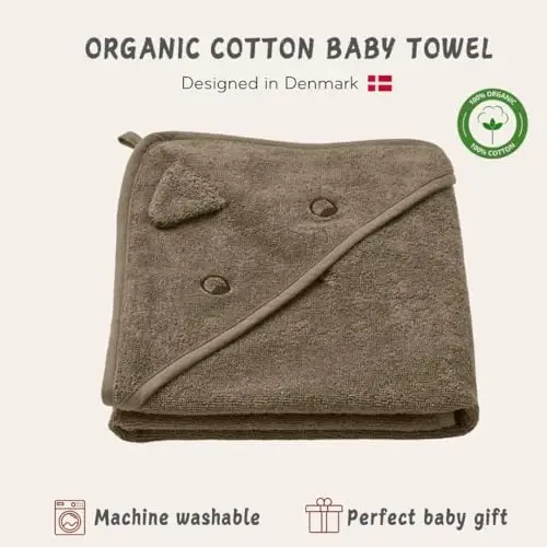 Huxie Baby Hooded Towel – Organic Cotton Baby Bath Towels – Baby Towels, Baby Bath Towels for Baby Boy, 32