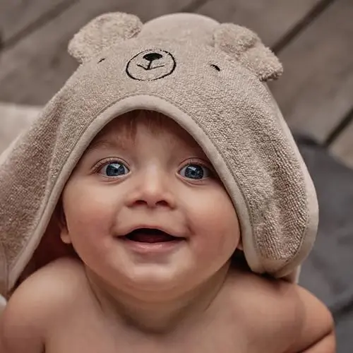 Huxie Baby Hooded Towel – Organic Cotton Baby Bath Towels – Baby Towels, Baby Bath Towels for Baby Boy, Baby Girl, 32