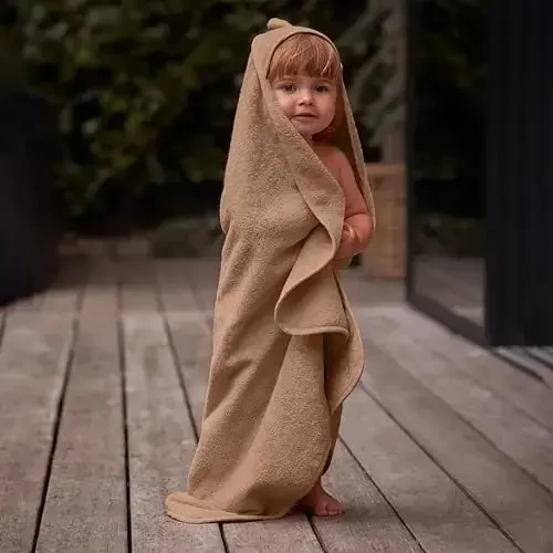 Huxie Baby Hooded Towel – Organic Cotton Baby Bath Towels – Baby Towels, Baby Bath Towels for Baby Boy, Baby Girl, 32