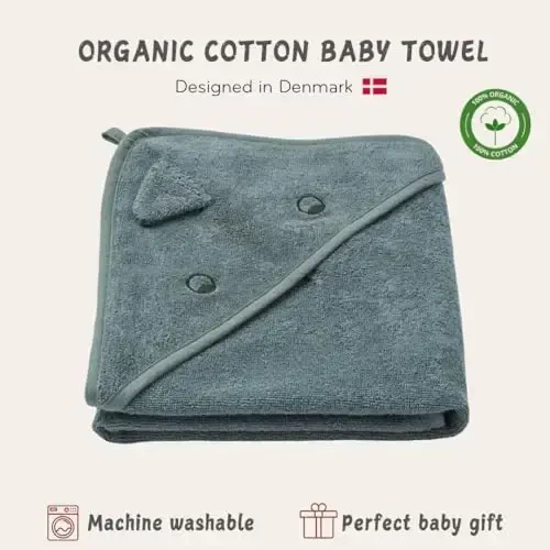 Huxie Baby Hooded Towel – Organic Cotton Baby Bath Towels – Baby Towels, Baby Bath Towels for Baby Boy, Baby Girl, Large 32