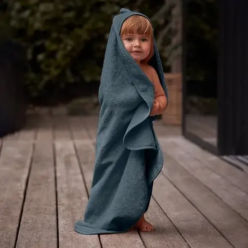 Huxie Baby Hooded Towel – Organic Cotton Baby Bath Towels – Baby Towels, Baby Bath Towels for Baby Boy, Baby Girl, Large 32