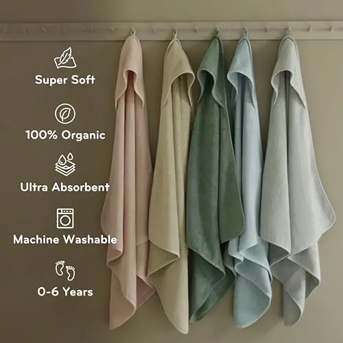 Huxie Baby Hooded Towel – Organik Paxtadan Tayyorlangan Chaqaloq Hammom Sochiqlari – Chaqaloqlar uchun Sochiqlar, O'g'il va Qiz Bolalar uchun Chaqaloq Hammom Sochiqlari, 32