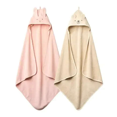Huxie Baby Hooded Towel – Organic Cotton Baby Bath Towels, 32