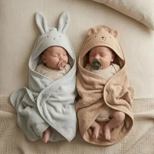 Huxie Baby Hooded Towel – Organic Cotton Baby Bath Towels, 32