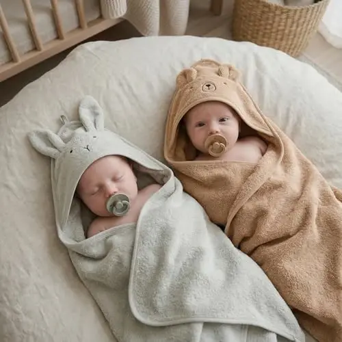 Huxie Baby Hooded Towel – Organic Cotton Baby Bath Towels, 32