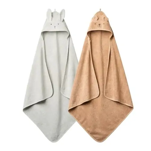 Huxie Baby Hooded Towel – Organic Cotton Baby Bath Towels, 32
