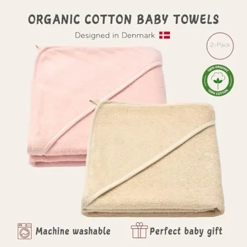 Huxie Hooded Baby Towels – Organic Cotton Baby Bath Towels, 32
