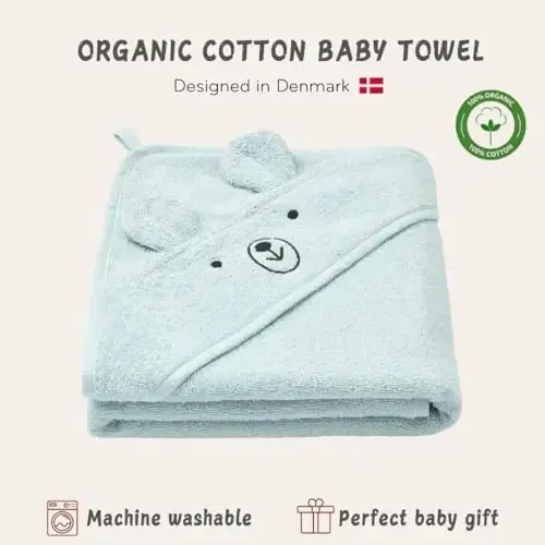 Huxie Baby Hooded Towel – Organic Cotton Baby Bath Towels – Baby Towels, Baby Bath Towels for Baby Boy, Baby Girl, 32