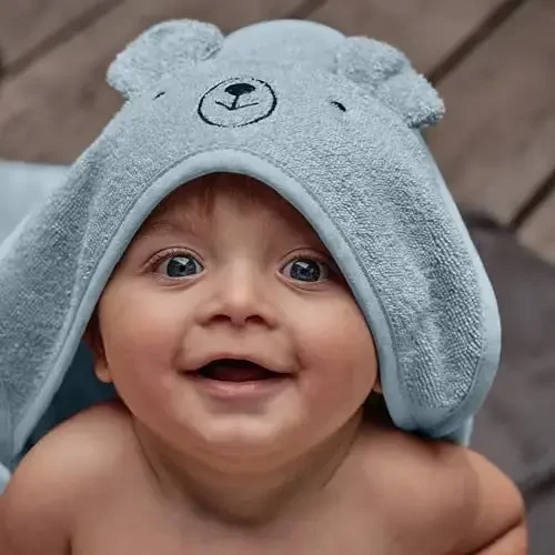 Huxie Baby Hooded Towel – Organic Cotton Baby Bath Towels – Baby Towels, Baby Bath Towels for Baby Boy, 32