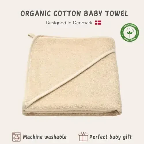 Huxie Baby Hooded Towel – Organic Cotton Baby Bath Towels – Baby Towels, Baby Bath Towels for Baby Boy, Baby Girl, 32