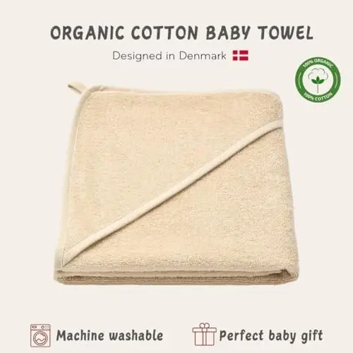 Huxie Baby Hooded Towel – Organic Cotton Baby Bath Towels – Baby Towels, Baby Bath Towels for Baby Boy, Baby Girl, 32