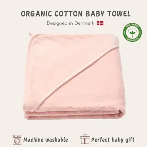 Huxie Baby Hooded Towel – Organic Cotton Baby Bath Towels – Baby Towels, Baby Bath Towels for Baby Boy, Baby Girl, 32
