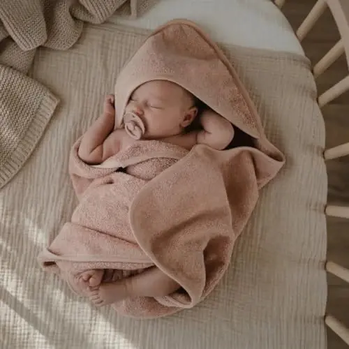 Huxie Hooded Baby Towels – Organic Cotton Baby Bath Towels – Baby Towels, Baby Bath Towels for Baby Girl, 32